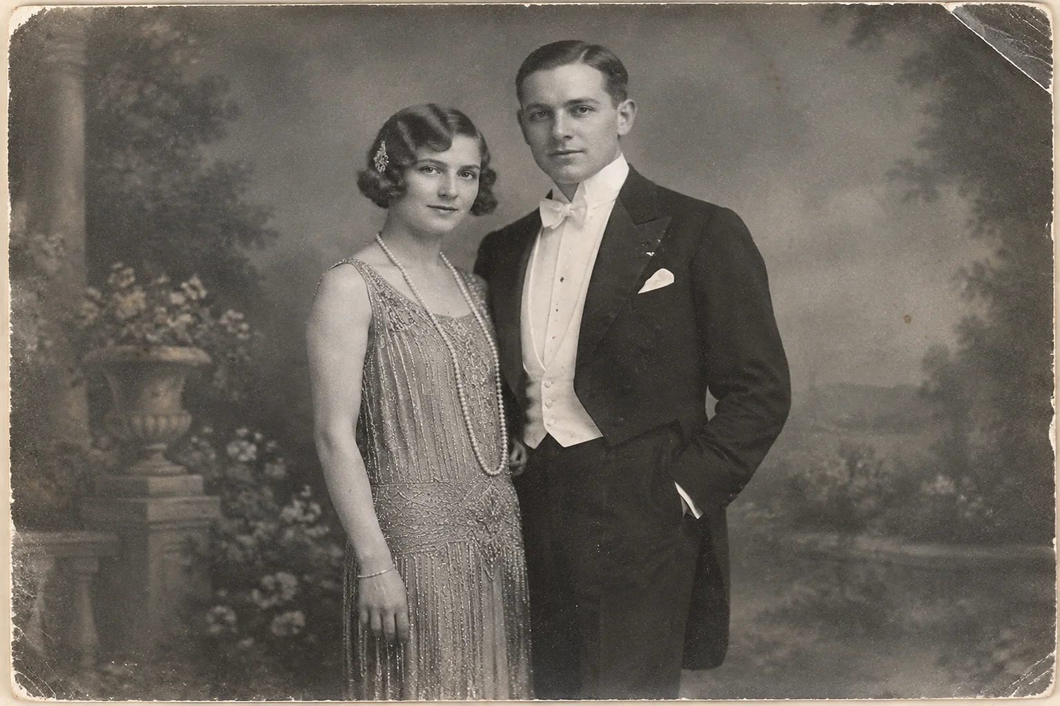 Before — Jazz-age couple, 1925
