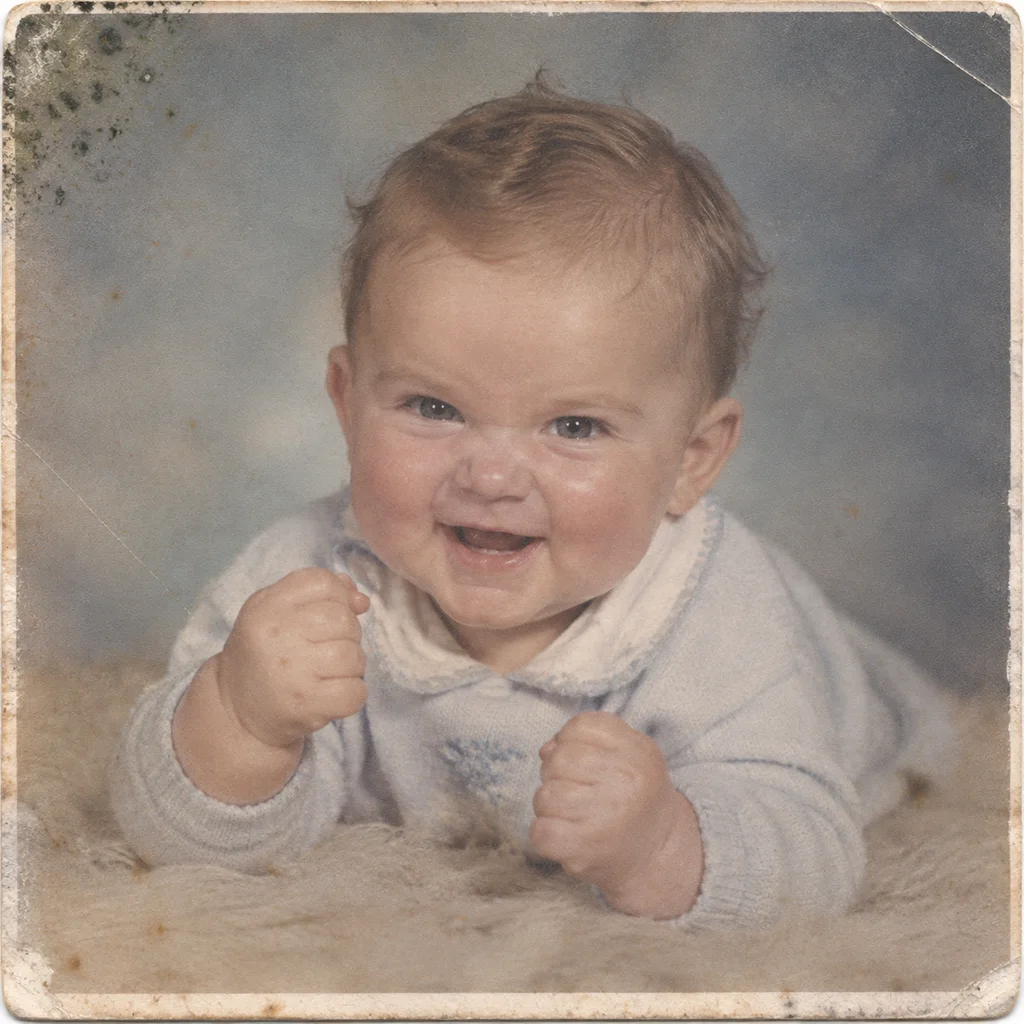 Before — Studio baby, 1957