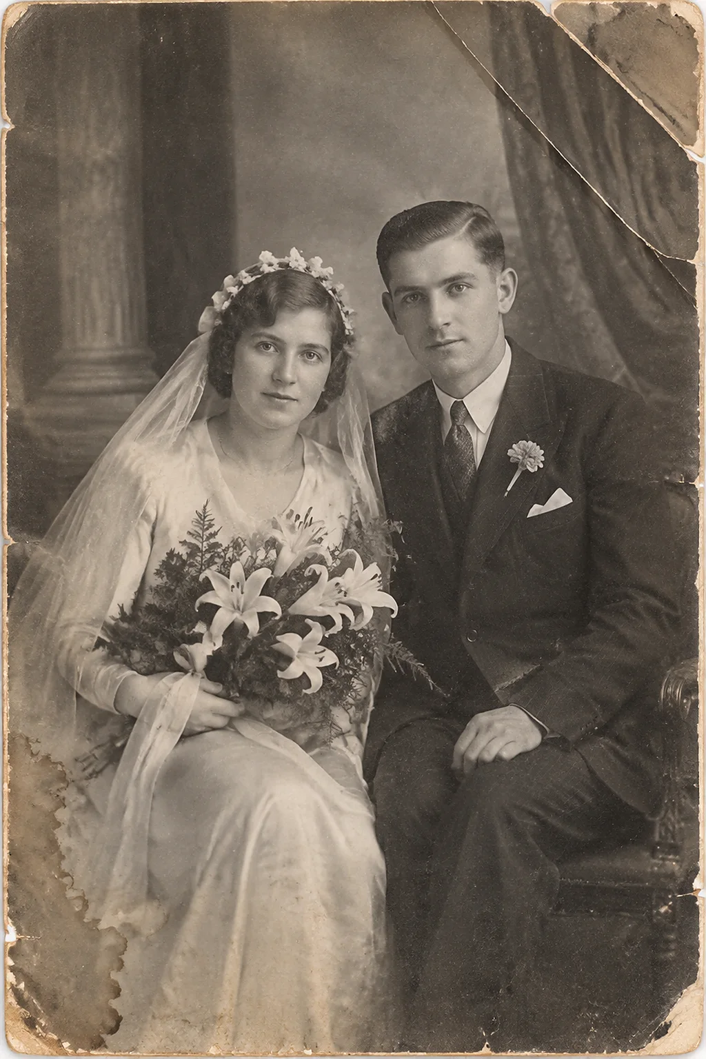 Before — Studio wedding, 1938